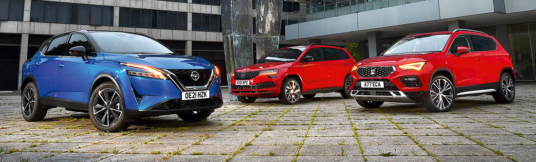 Skoda Karoq vs Nissan Qashqai vs Seat Ateca