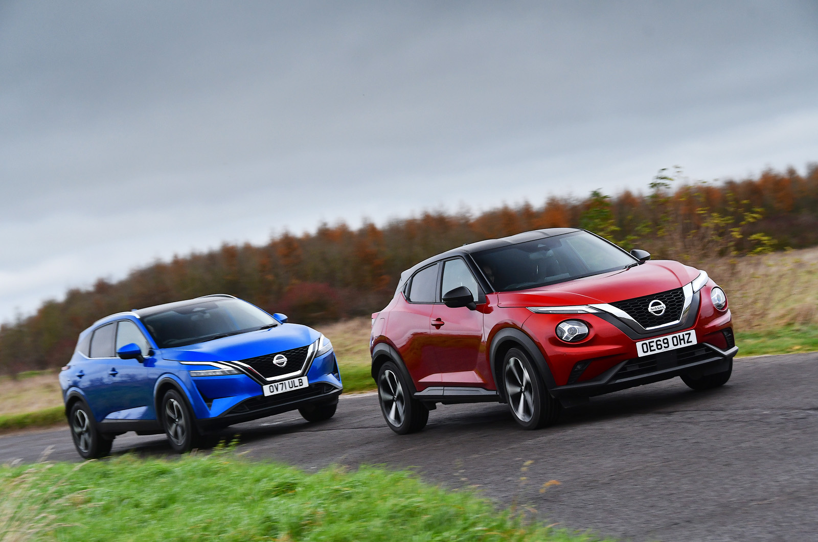 Nissan Juke vs Nissan Qashqai fronts