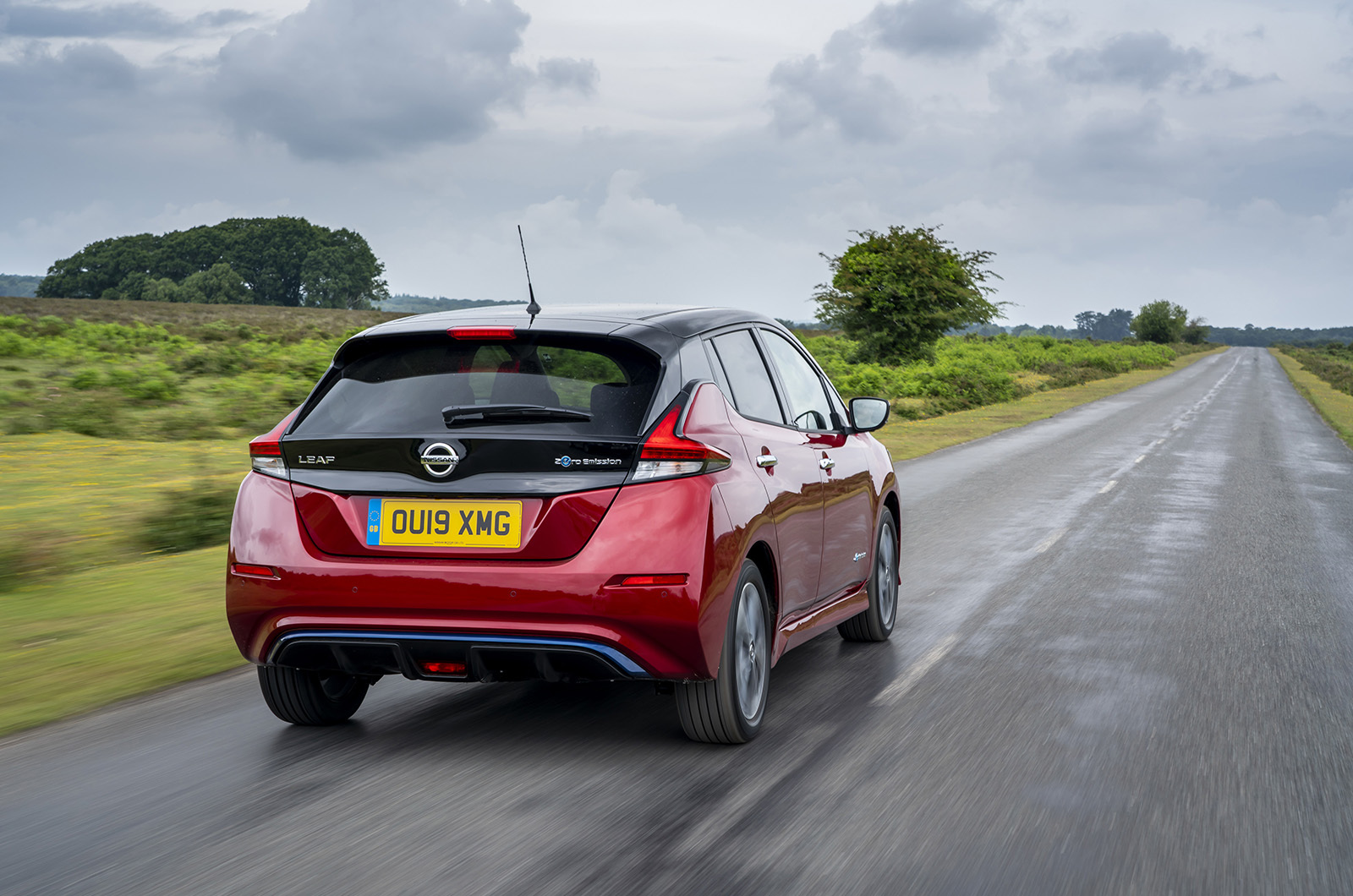 Nissan LEAF rear three quarters
