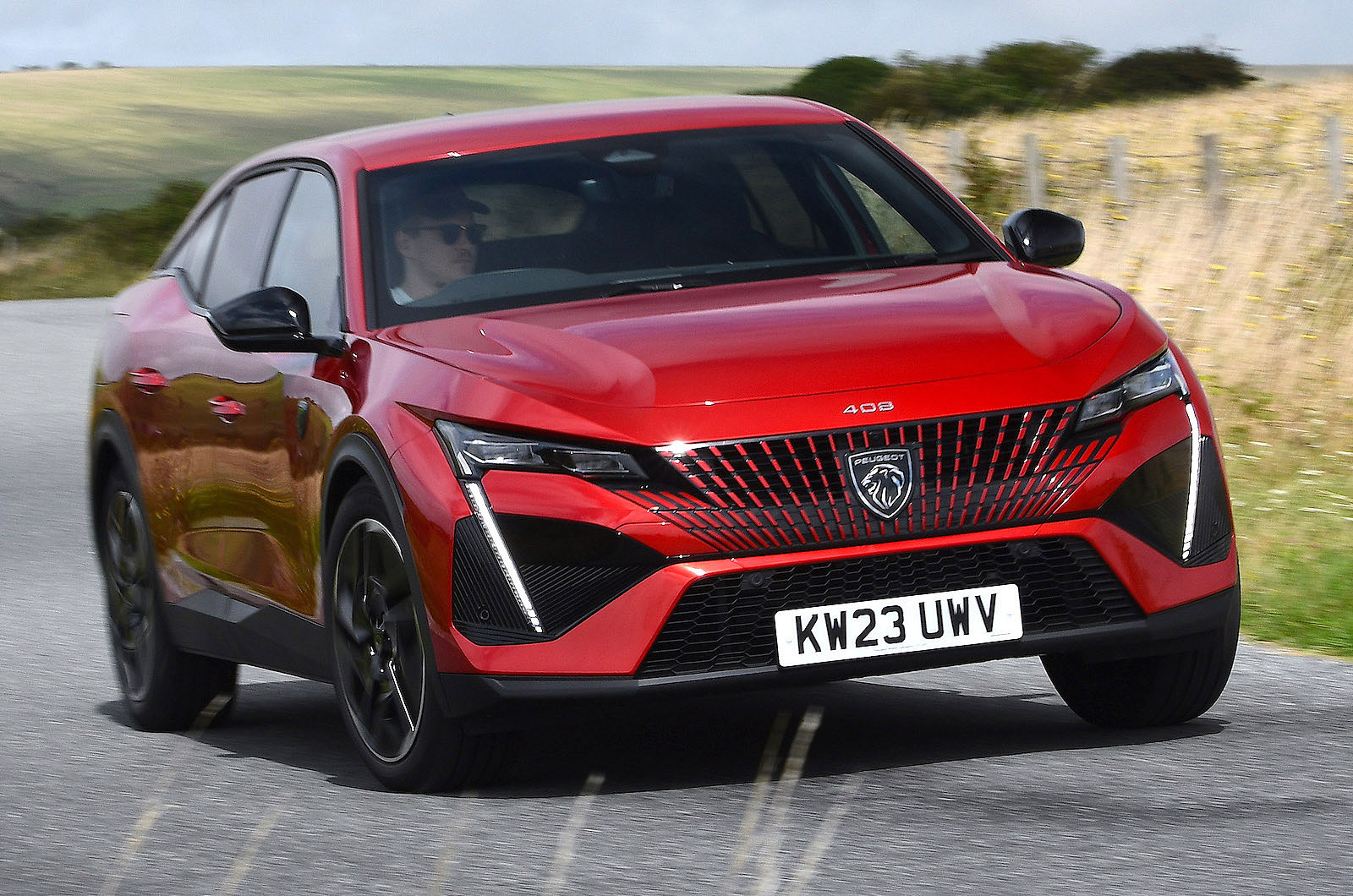 Peugeot 408 front cornering