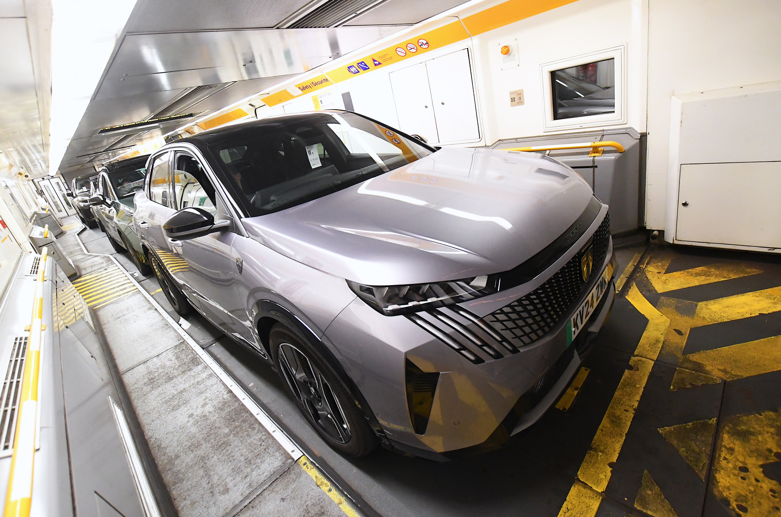 Peugeot e-3008 on Eurotunnel train