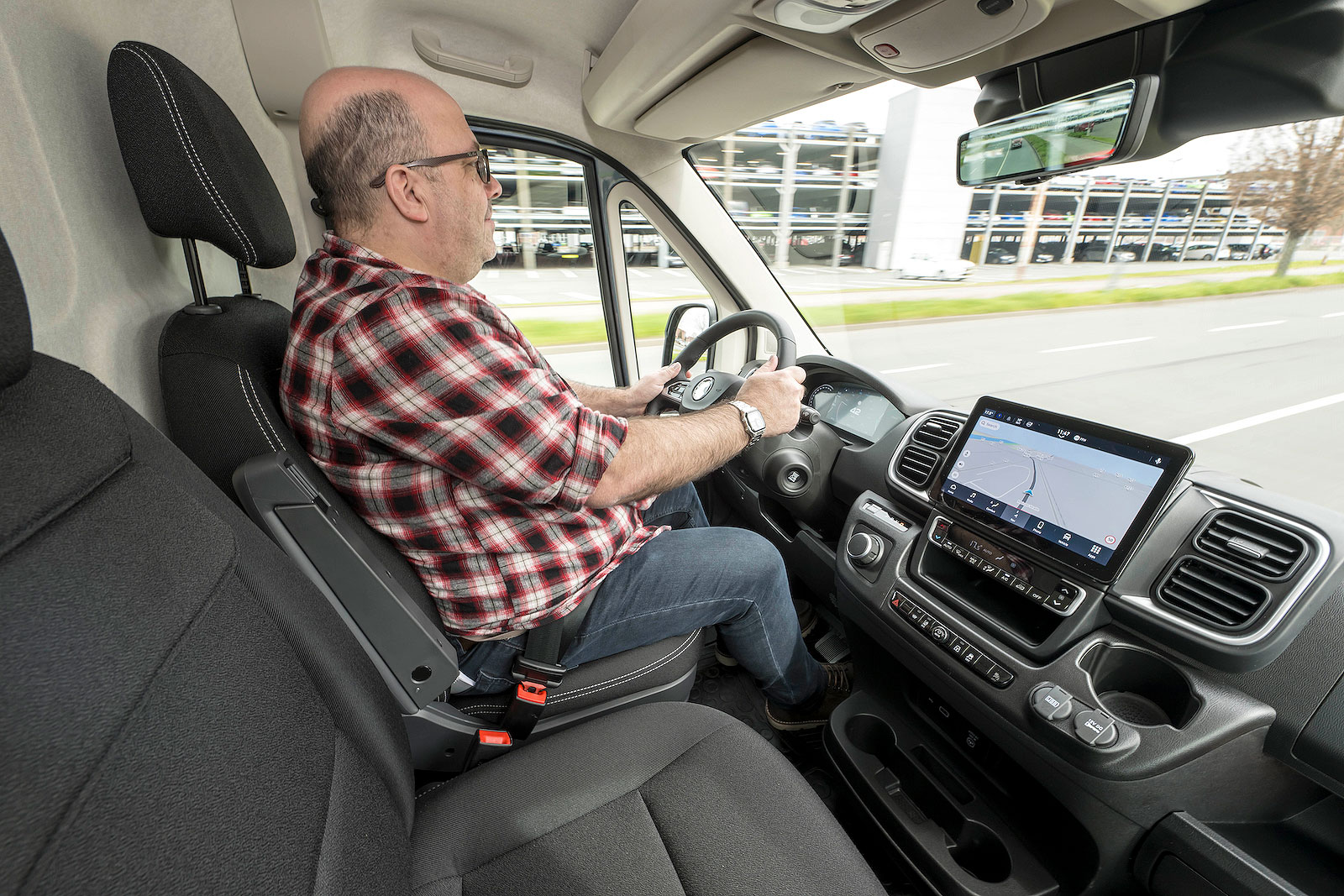 Phil Huff test driving Vauxhall Movano