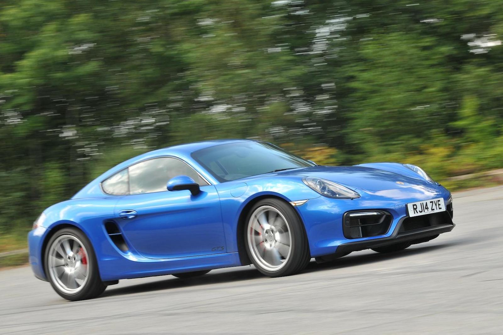 Porsche Cayman GTS driving
