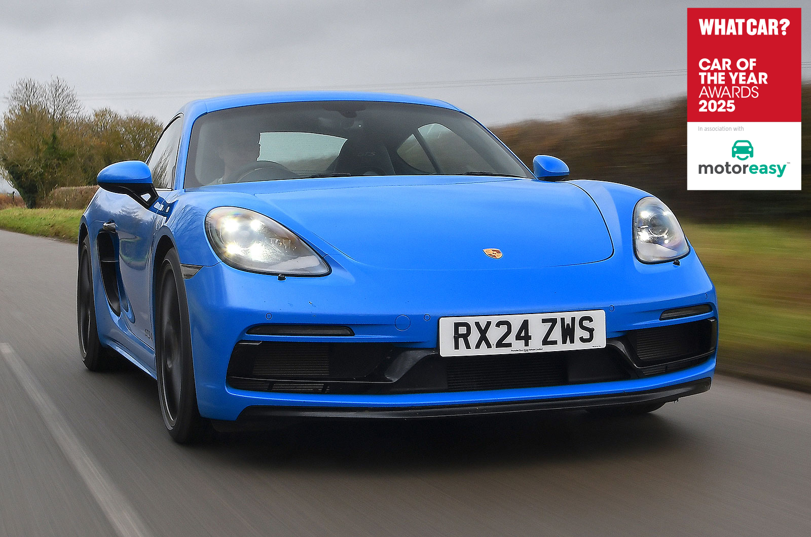 Porsche 718 Cayman front driving
