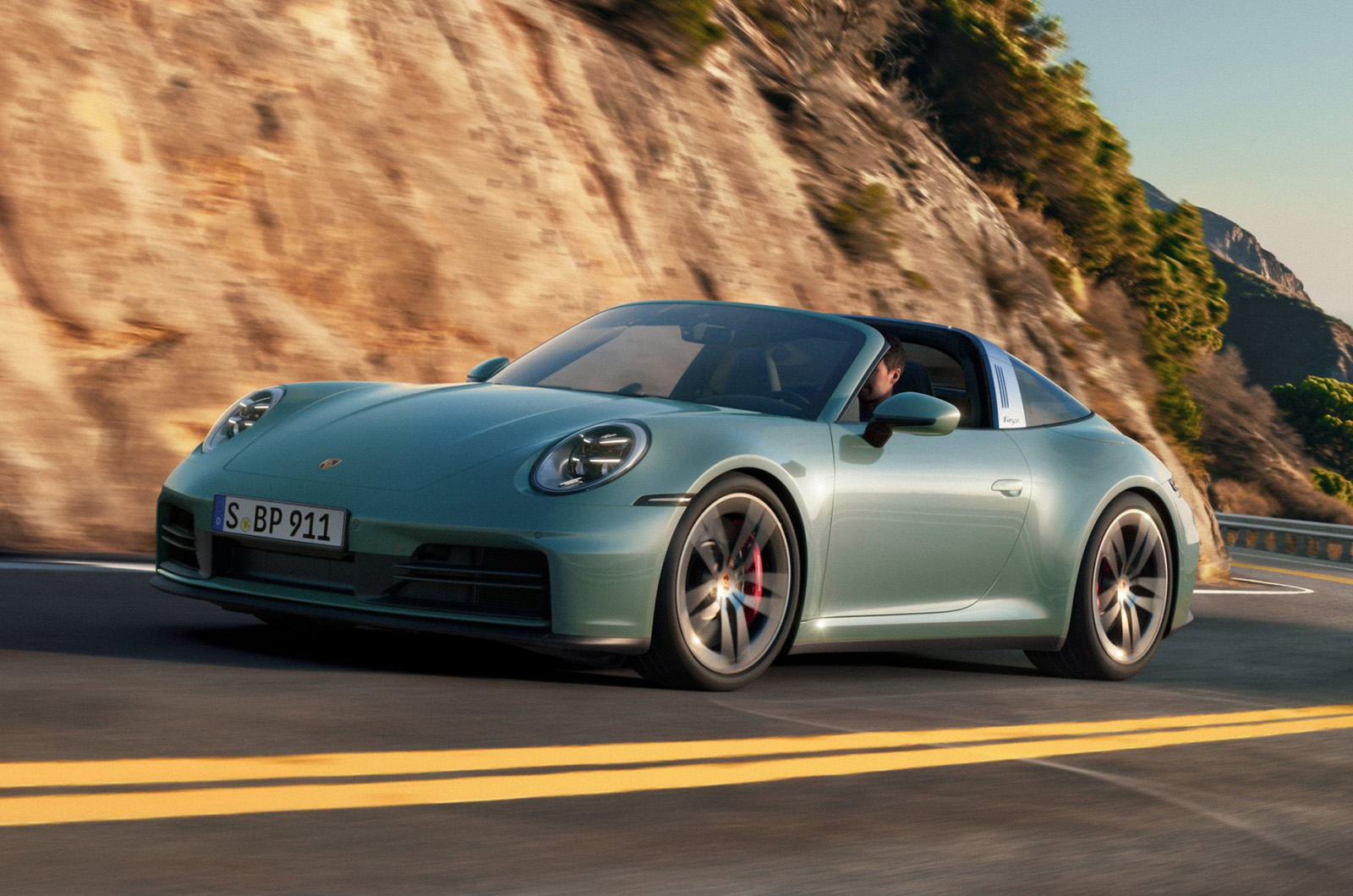 Porsche 911 Targa 4S front driving