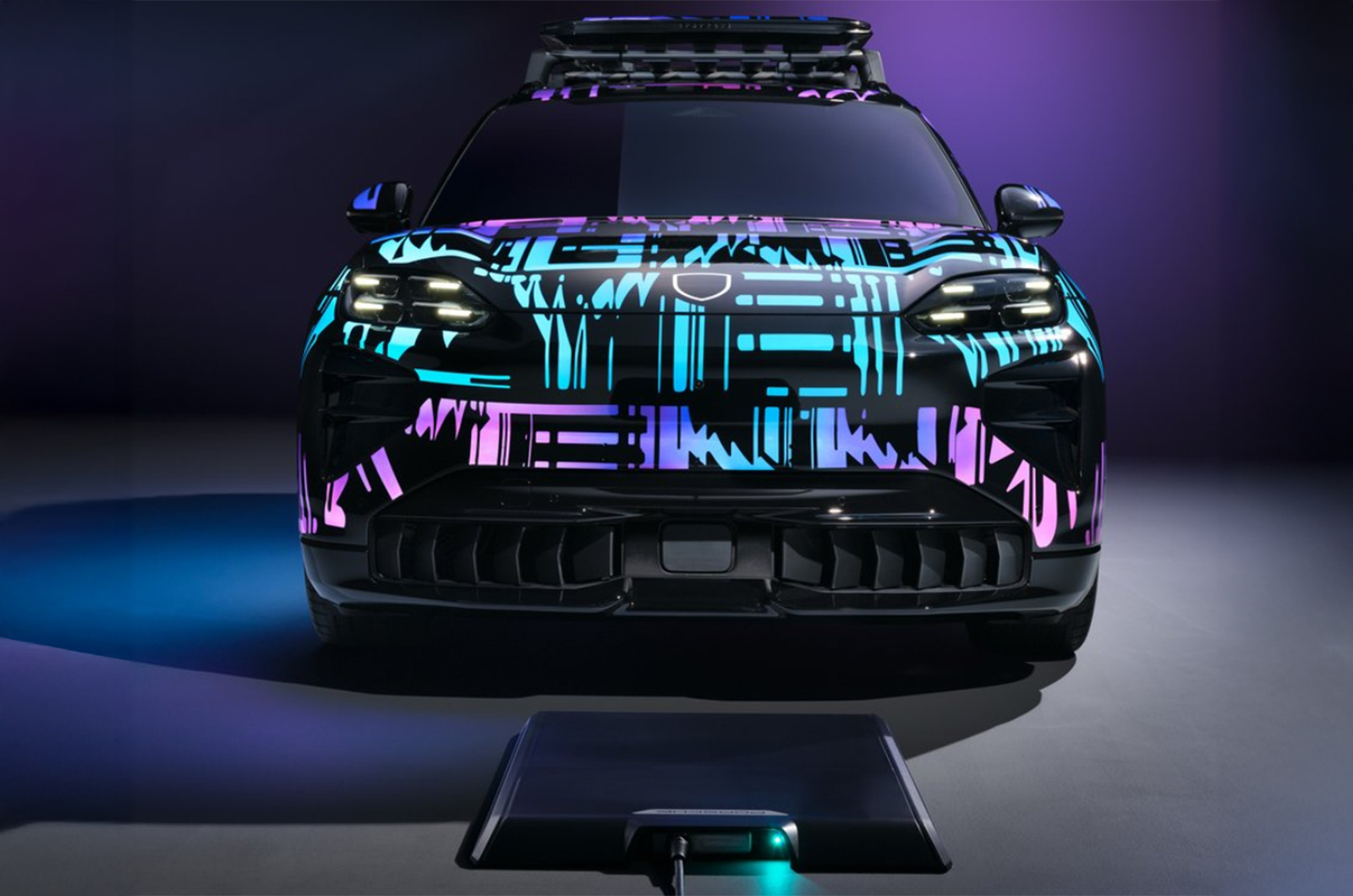 Porsche Cayenne Electric with wireless charging plate