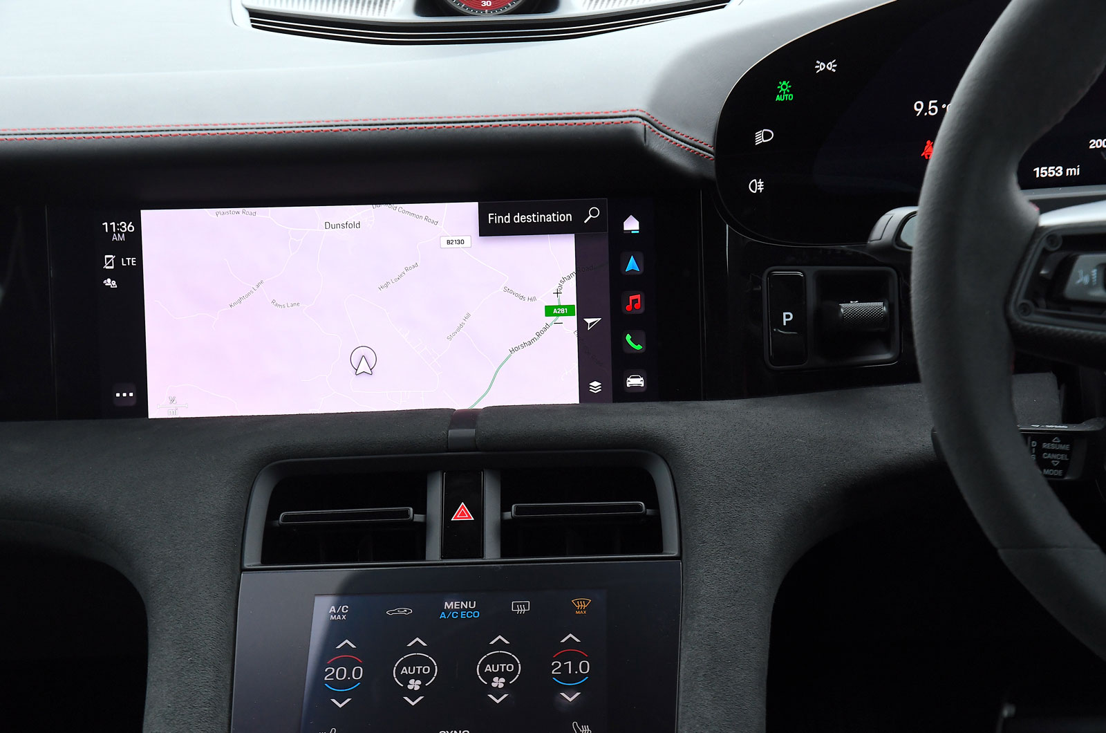 Best car infotainment systems Porsche Taycan