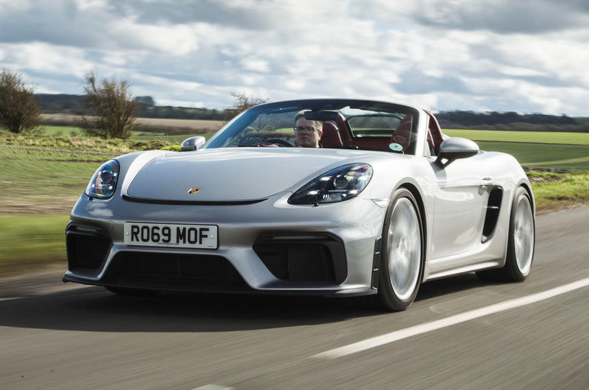 Porsche Boxster Spyder front tracking