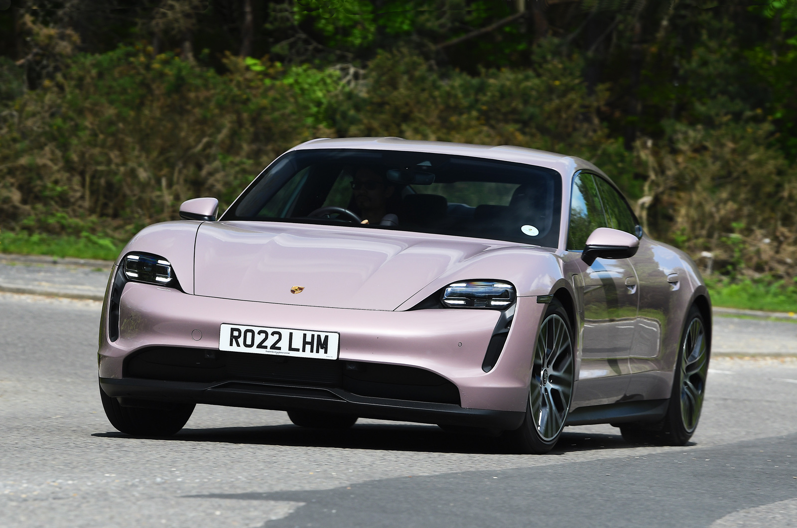 Porsche Taycan front cornering