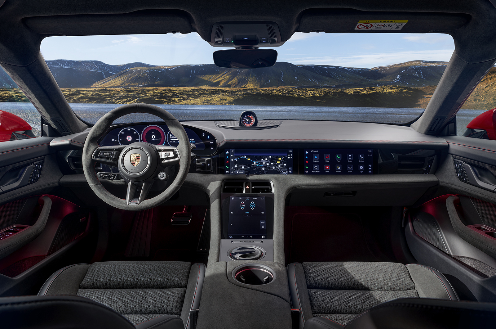 Porsche Taycan GTS interior dashboard