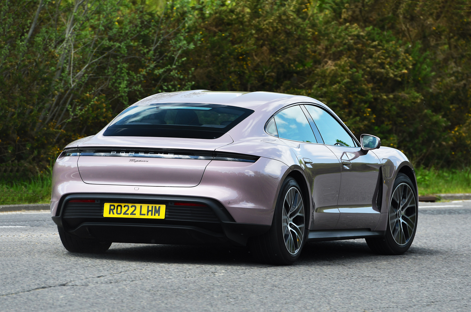 Porsche Taycan rear cornering