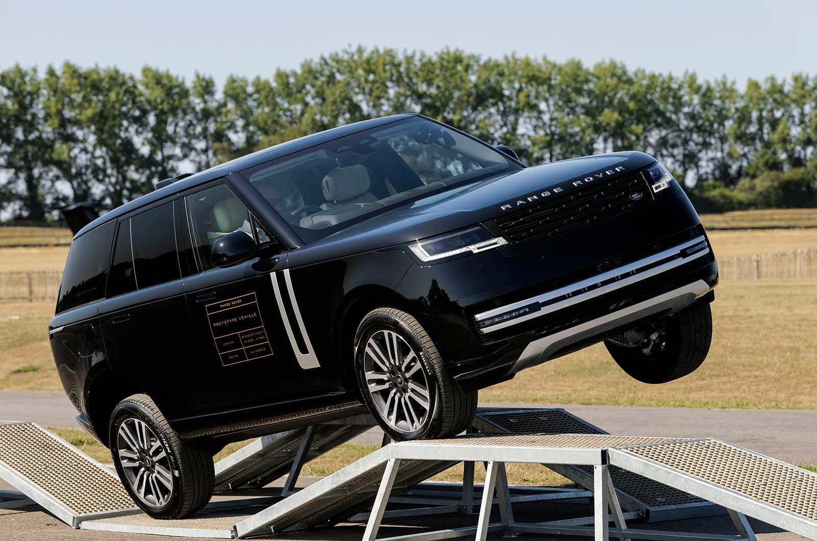 Range Rover Electric prototype driving front