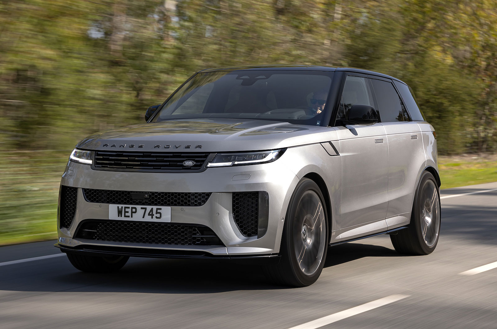 New Range Rover Sport SV front left driving