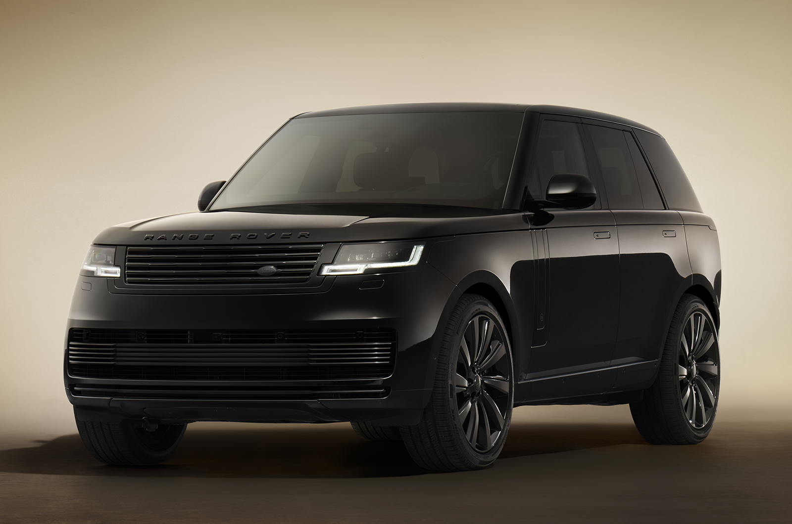 Range Rover SV Black front three quarters static
