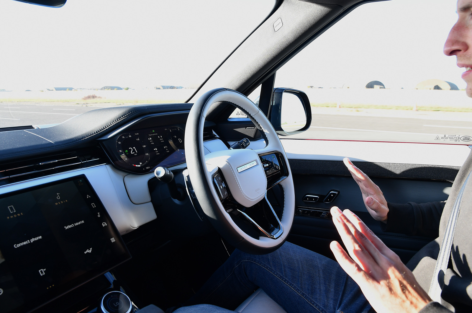Range Rover Sport in autonomous driving mode