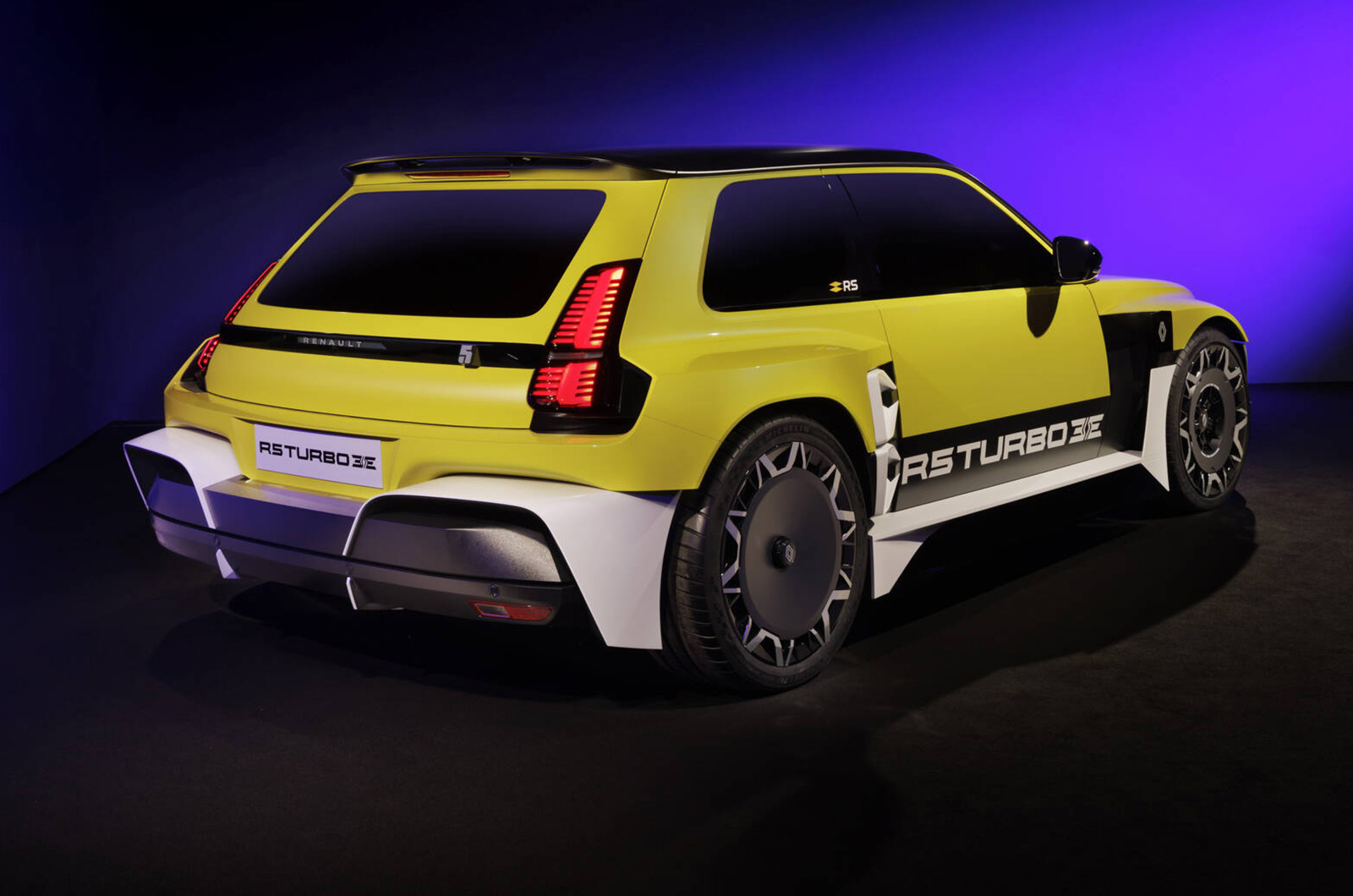 Renault 5 Turbo 3E rear three quarters static