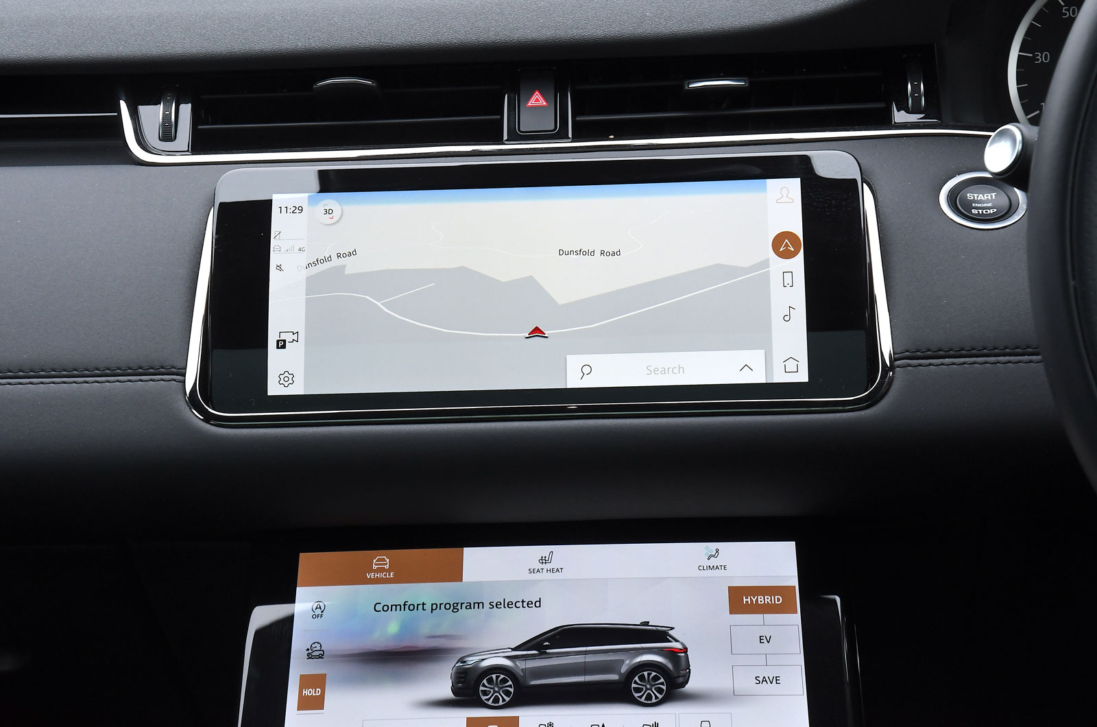 Best car infotainment systems Range Rover Evoque