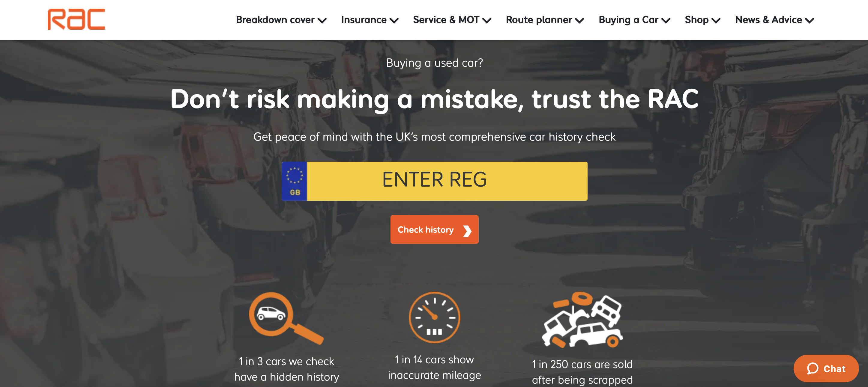 RAC history check