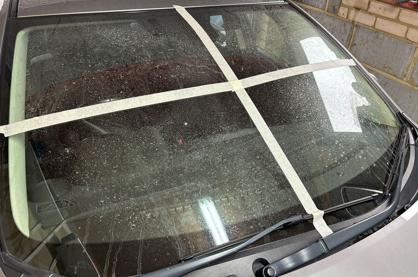 Screenwash product test windscreen