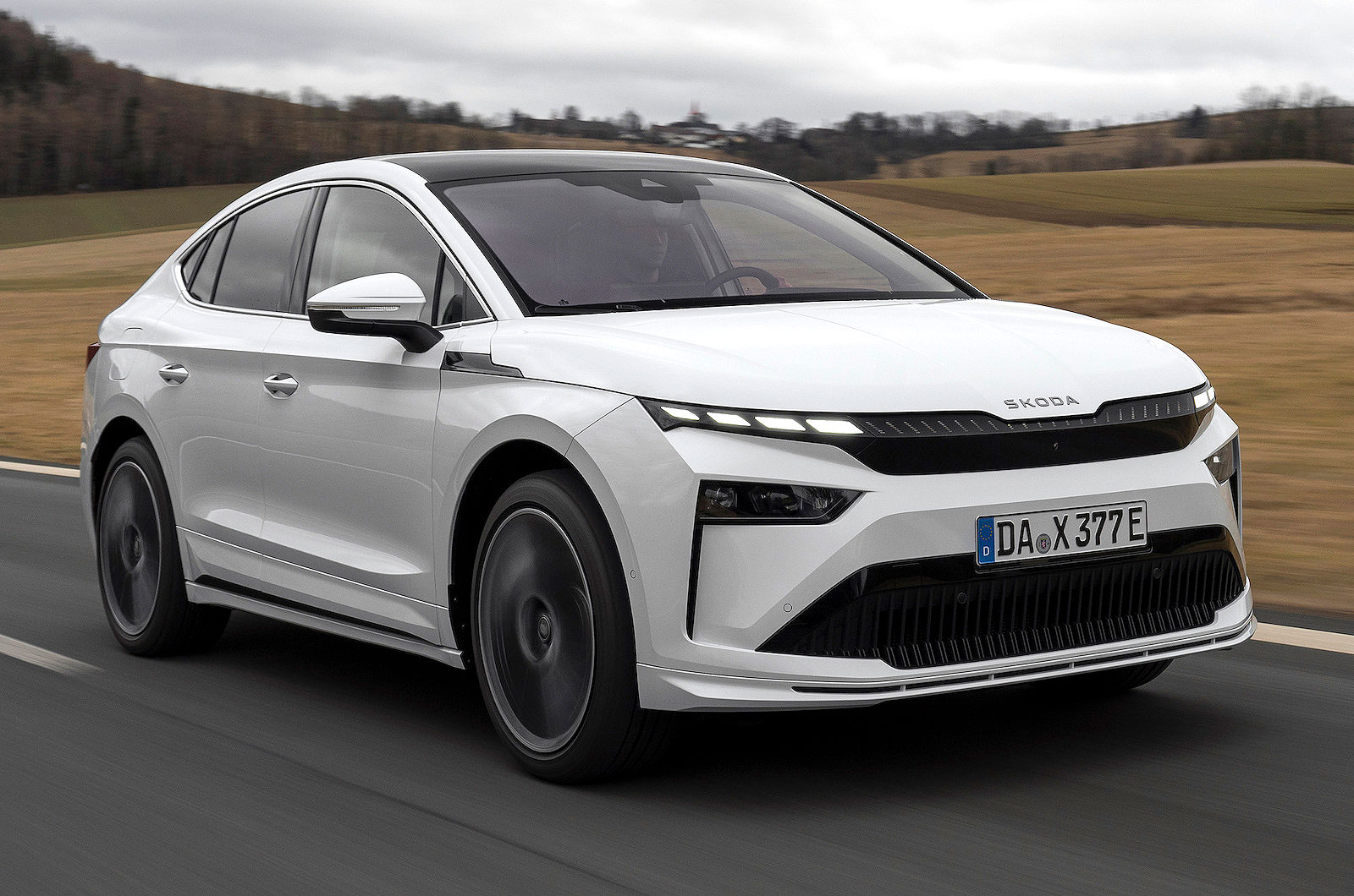 Skoda Enyaq Coupé front right driving