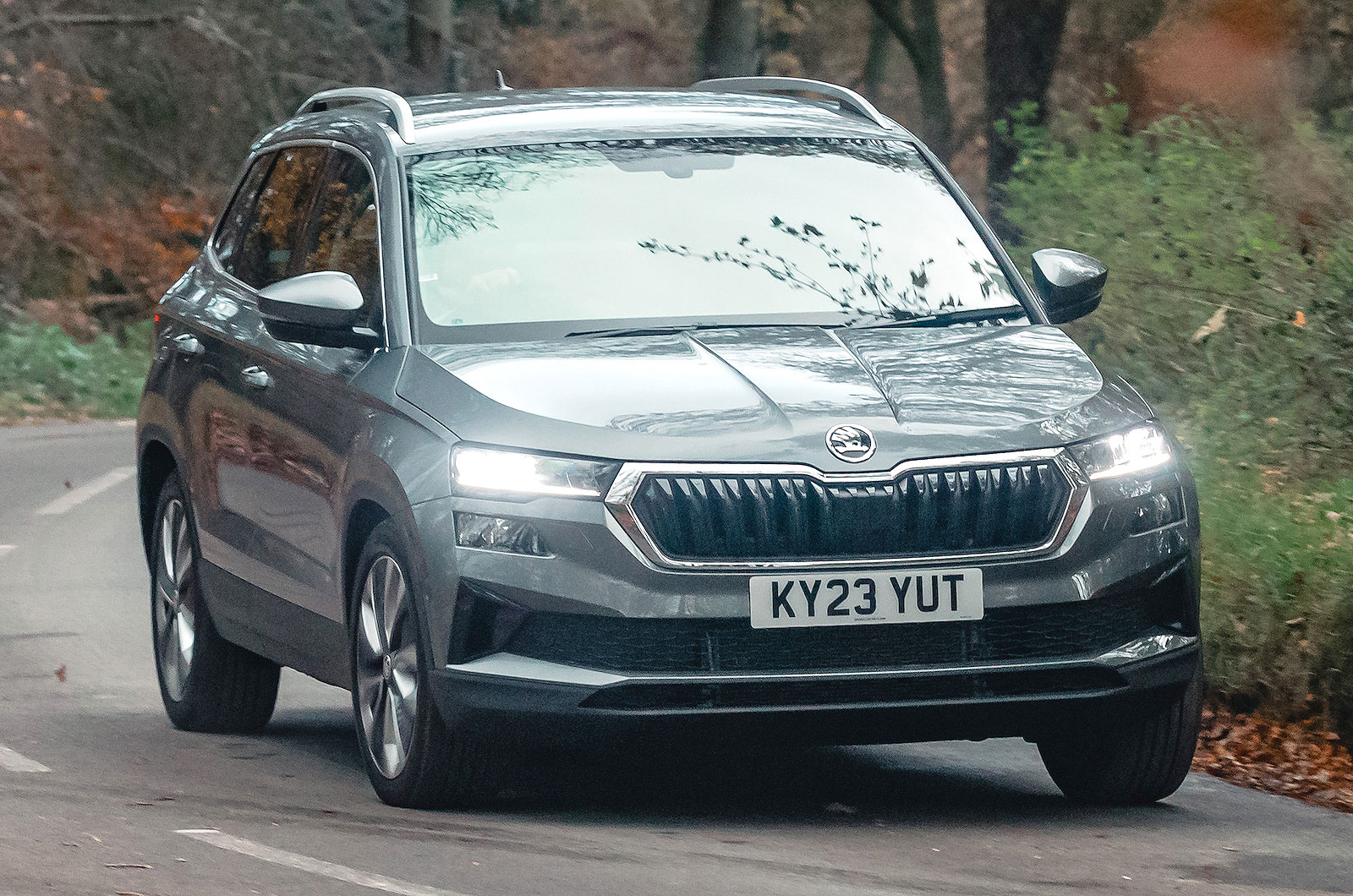 Skoda Karoq front cornering