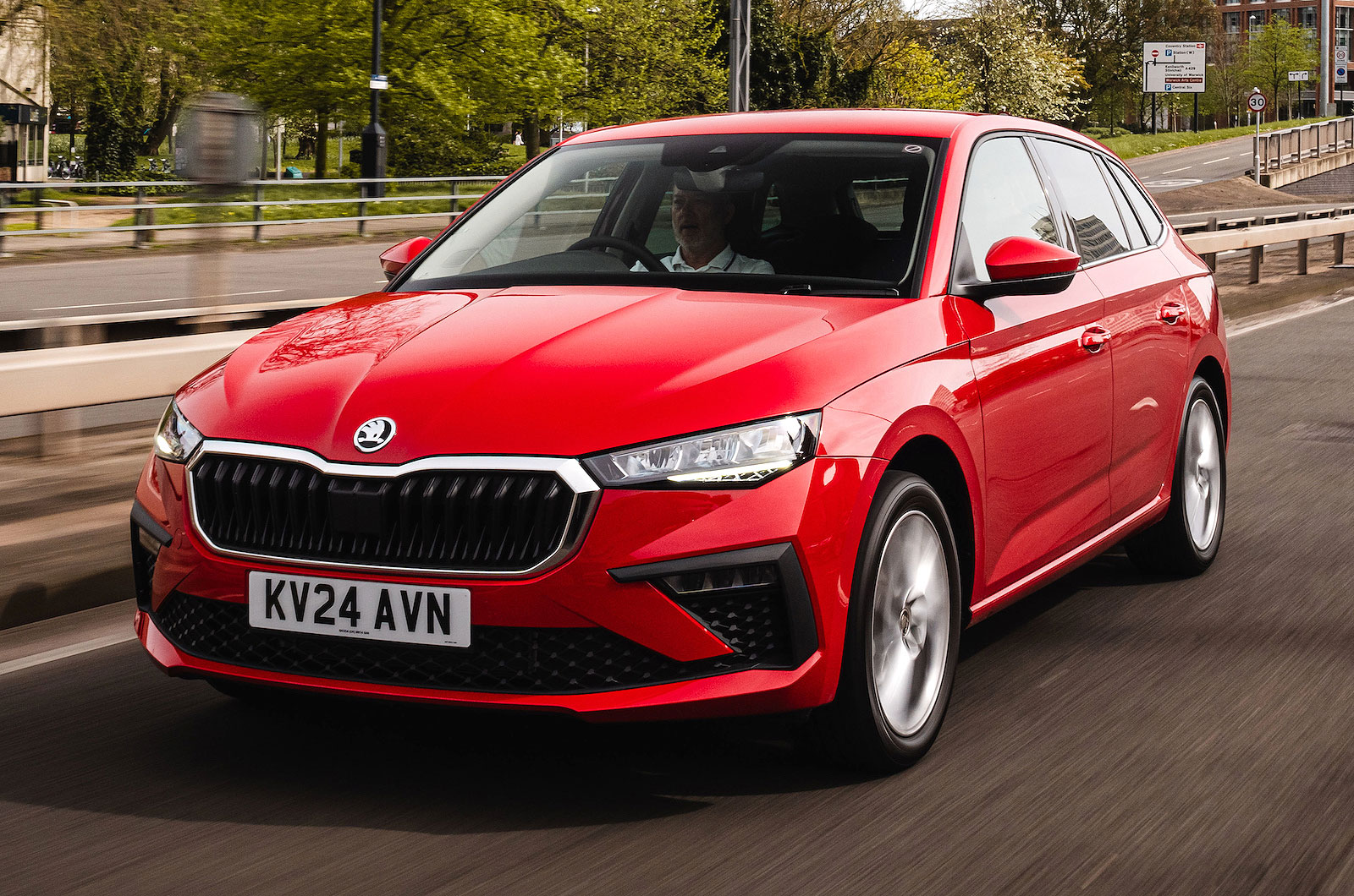 Skoda Scala front left driving