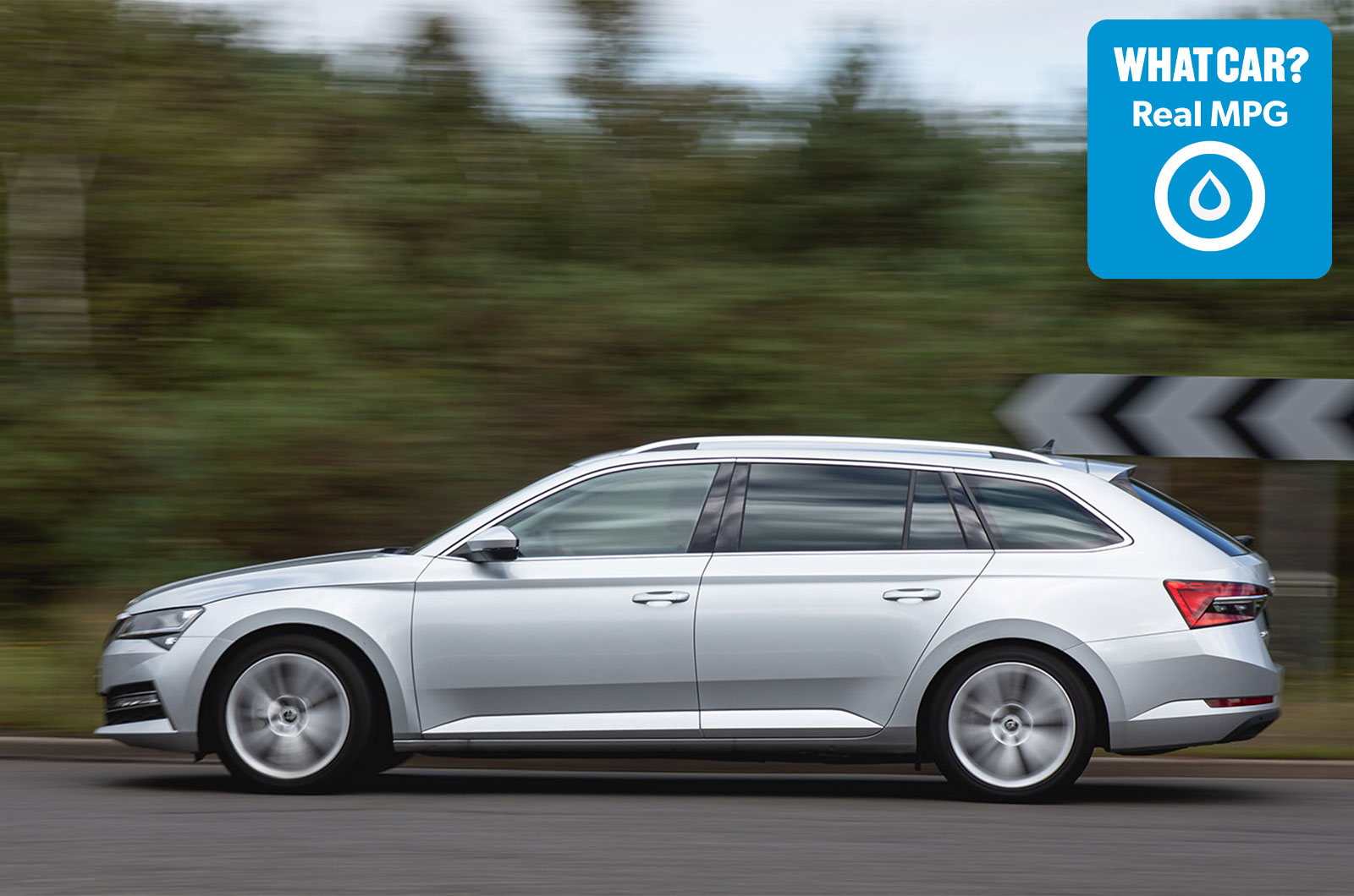 Skoda Superb with Real MPG logo