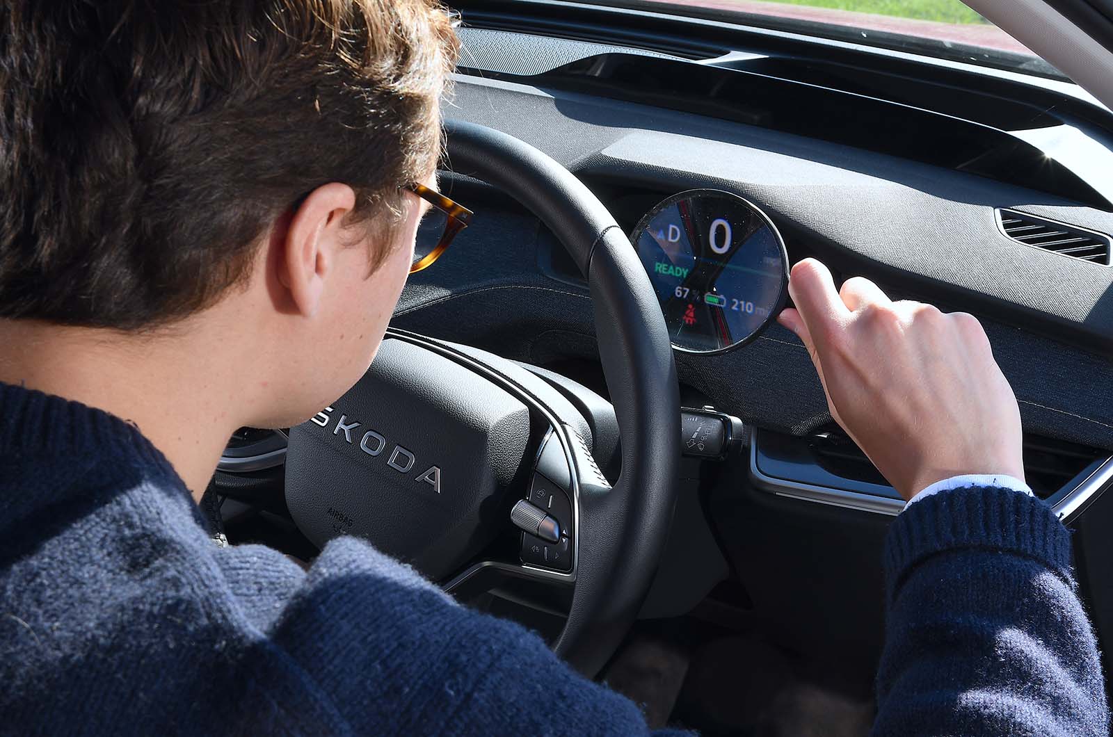 Skoda Elroq digital driver's display up close