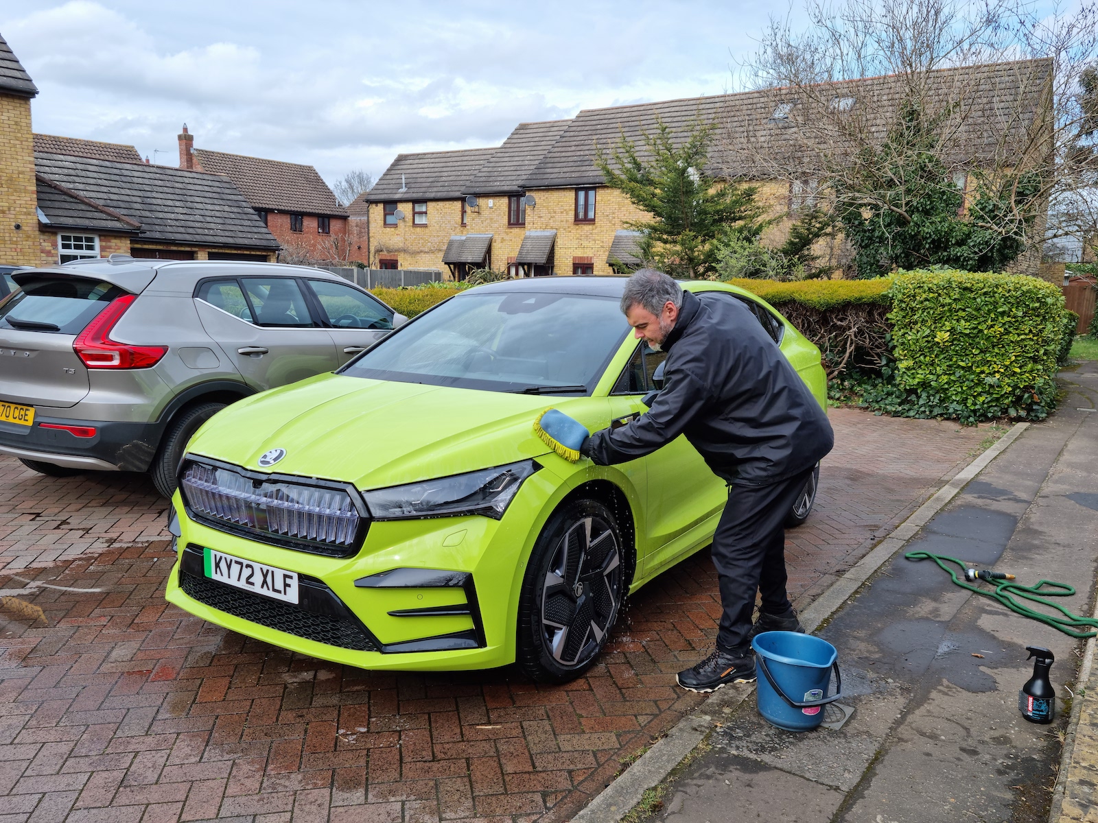 Skoda Enyaq Coupe being washed 1