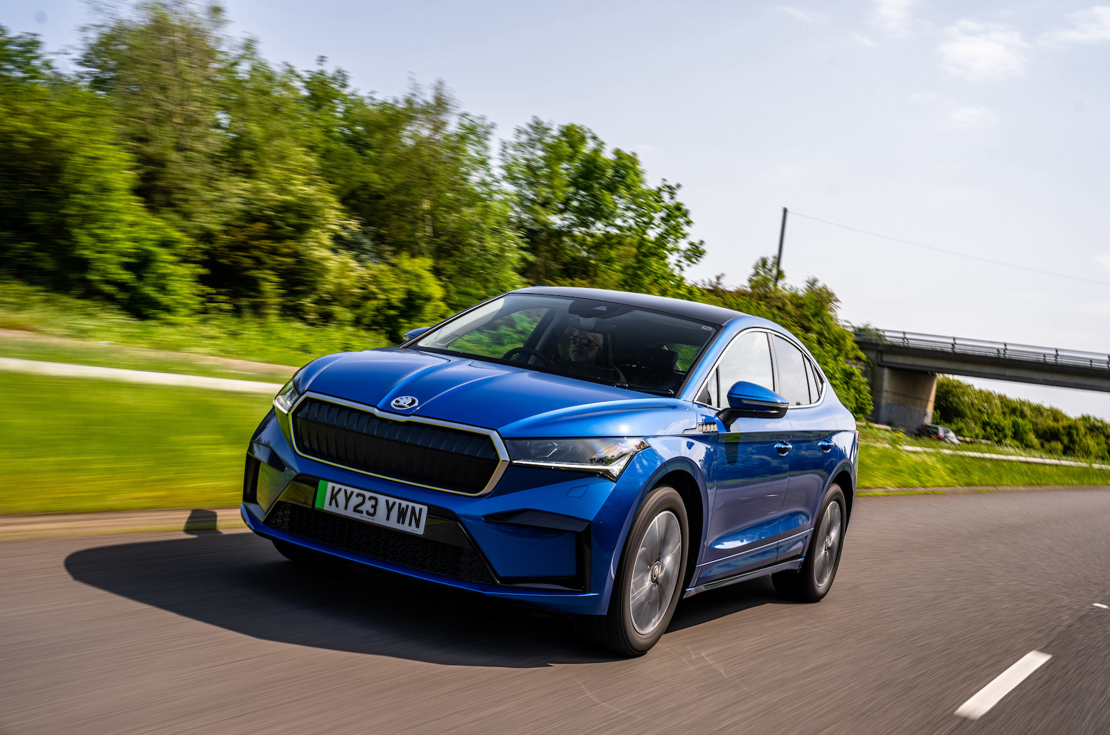 Feel Electric Skoda Enyaq Coupe on-road driving