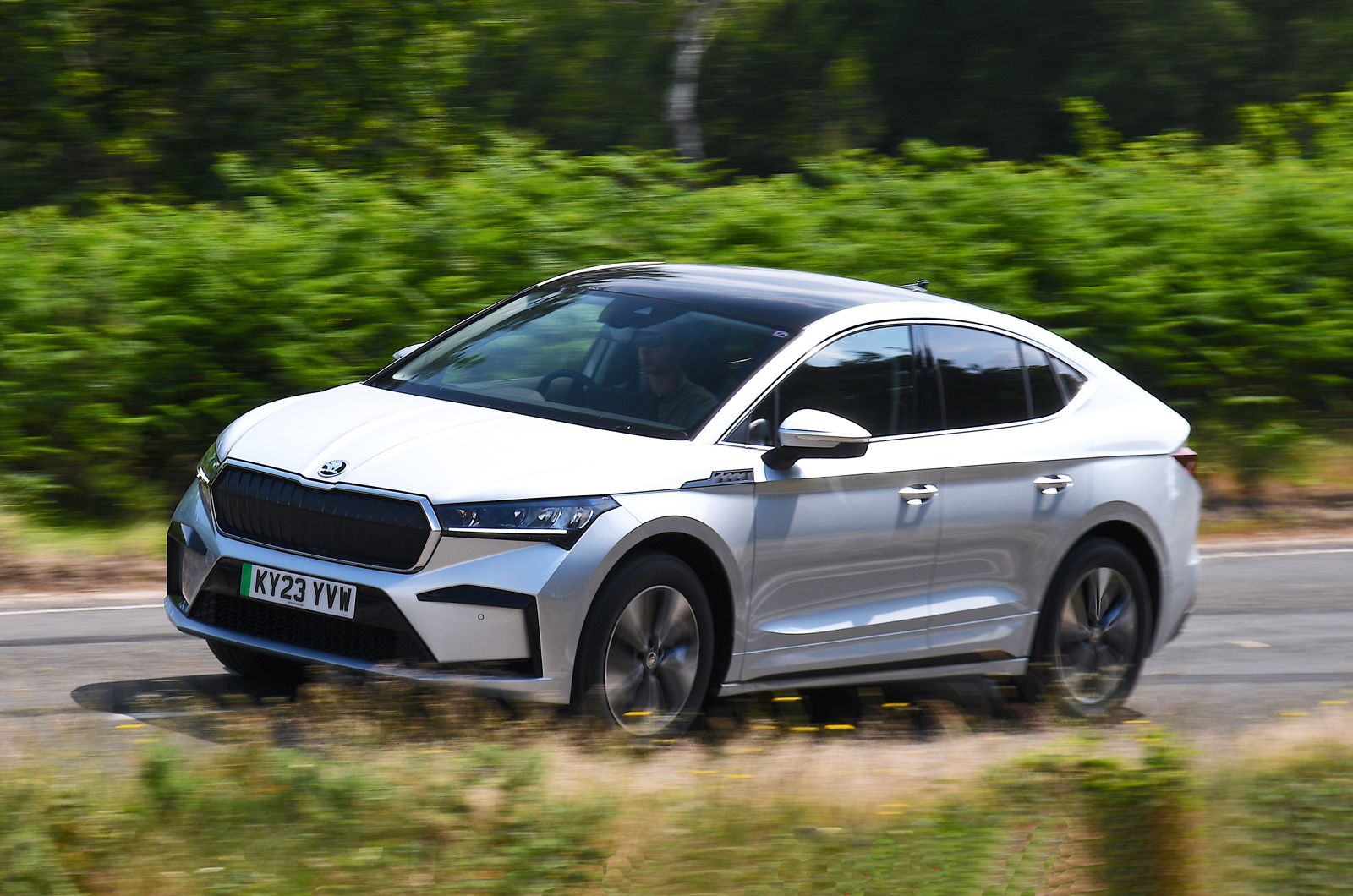 Skoda Enyaq Coupe front action