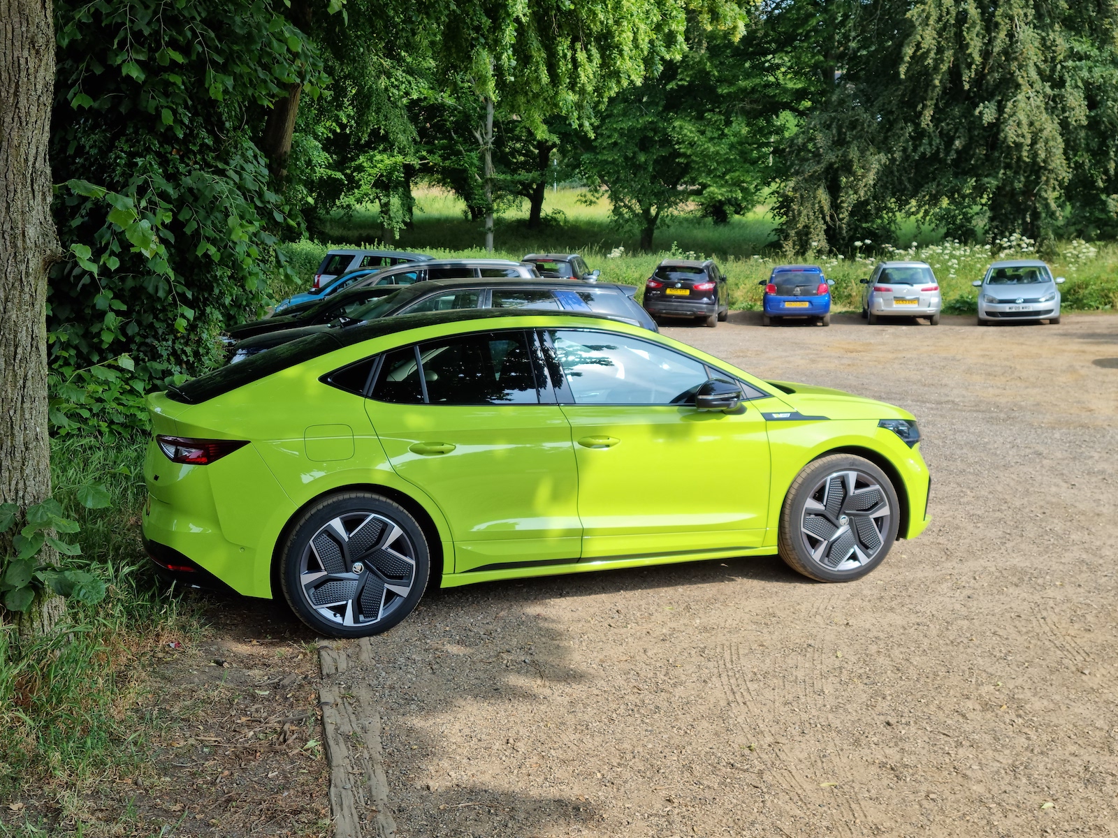 Skoda Enyaq Coupe in car park