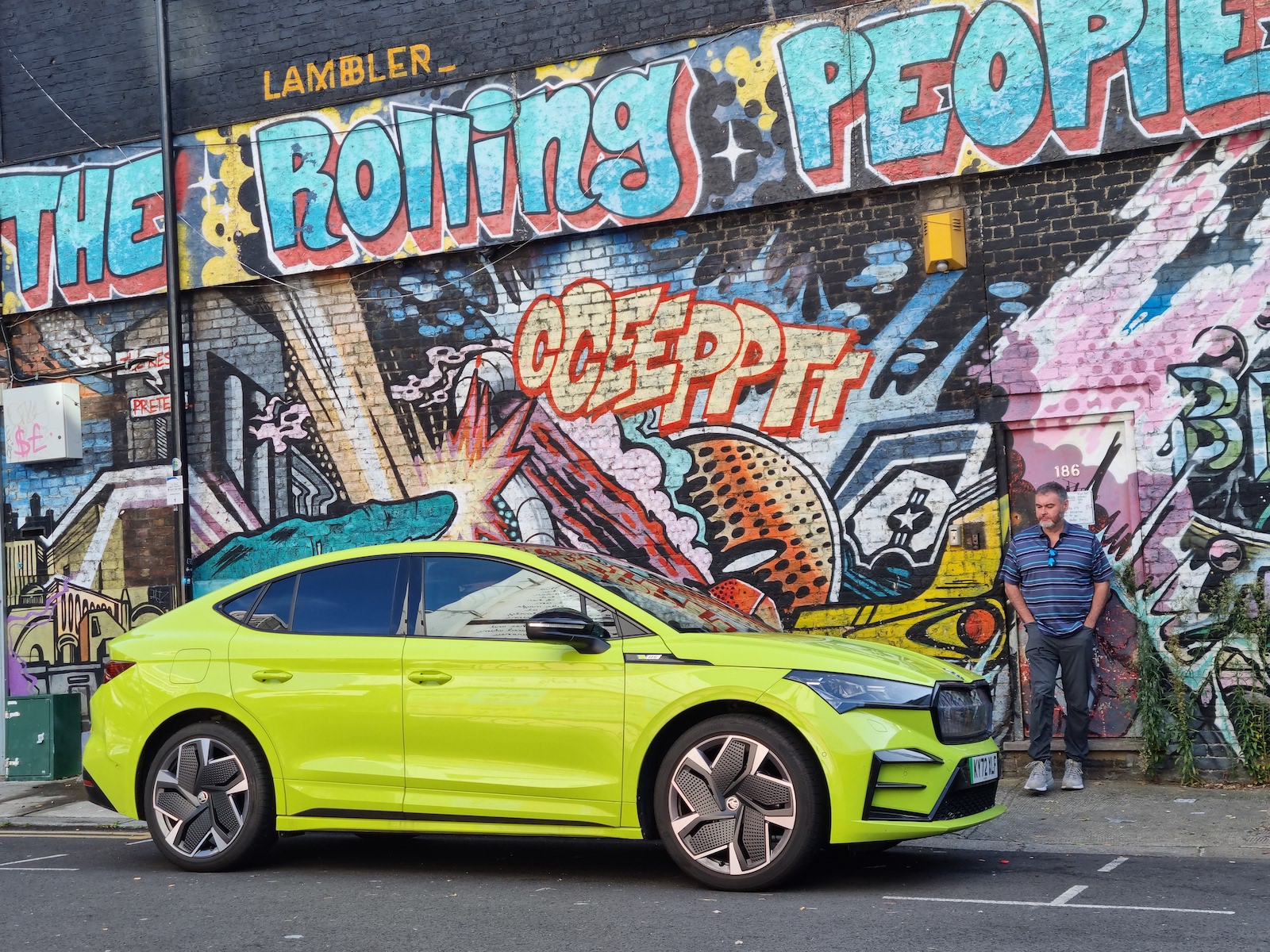 Skoda Enyaq Coupe street art 1