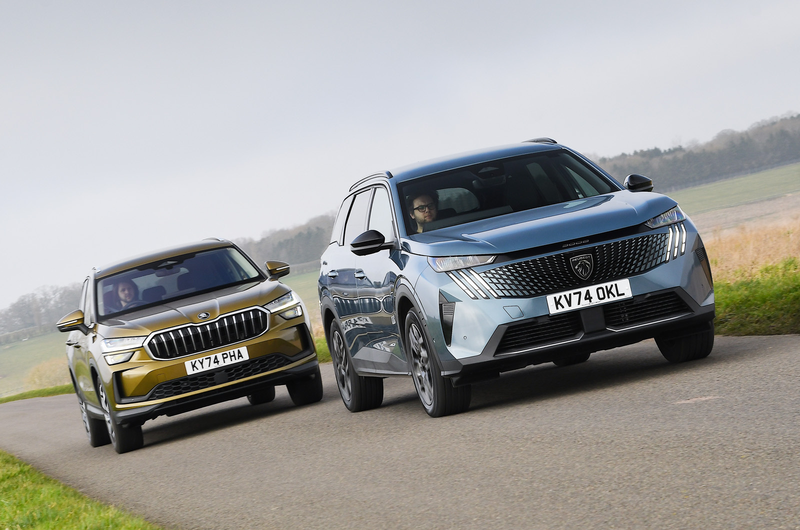 Skoda Kodiaq vs Peugeot 5008 fronts