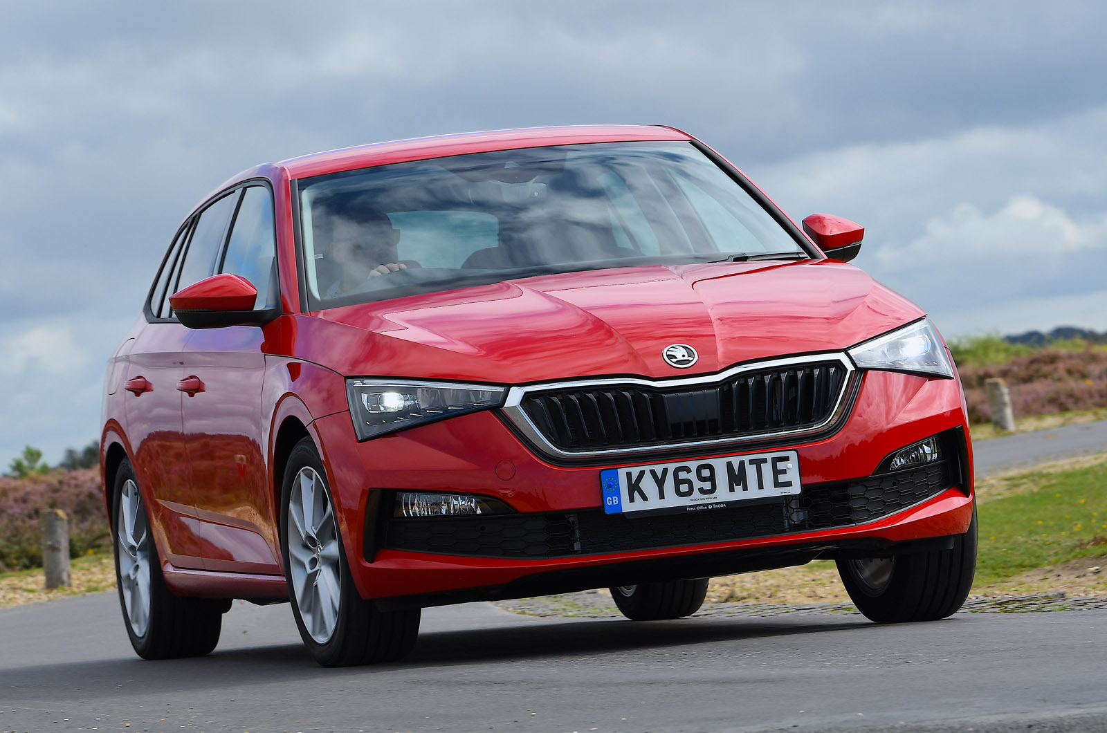 Used Skoda Scala 2019-present front - red