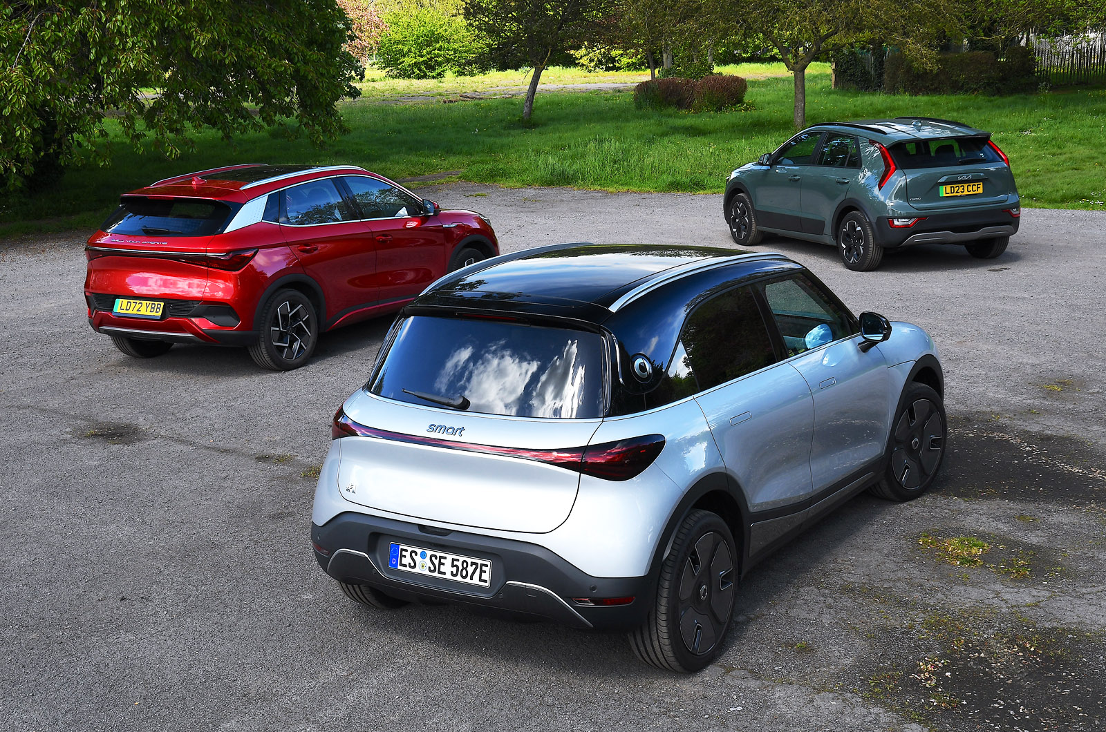 Smart #1 vs BYD Atto 3 vs Kia Niro EV rears