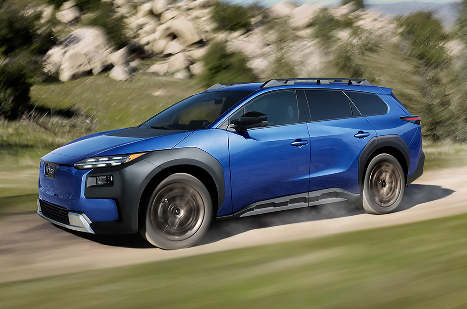Subaru E-Outback side driving