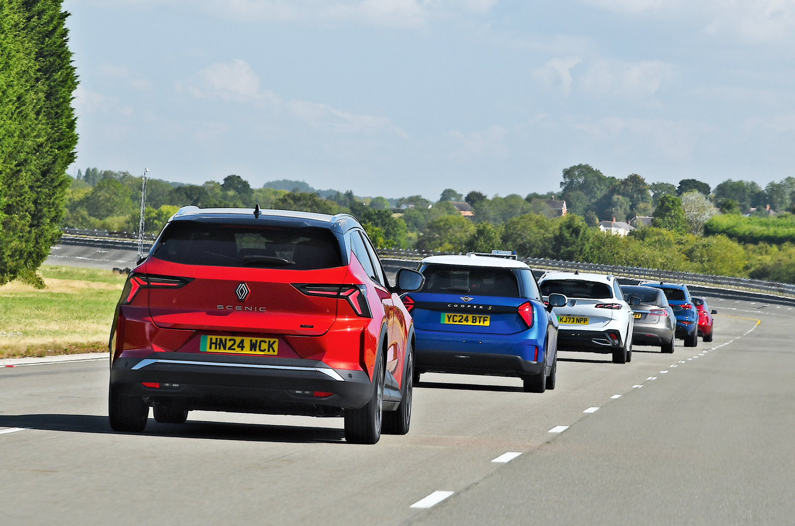 Summer range test convoy from behind