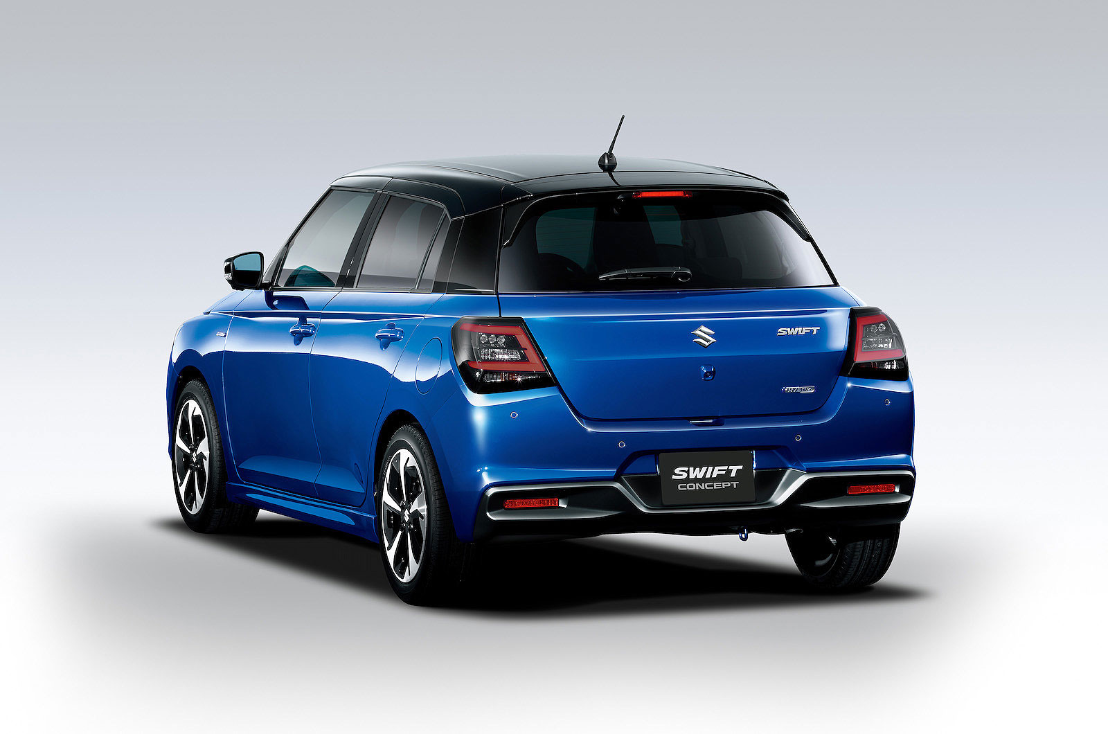 Blue Suzuki Swift concept rear left static