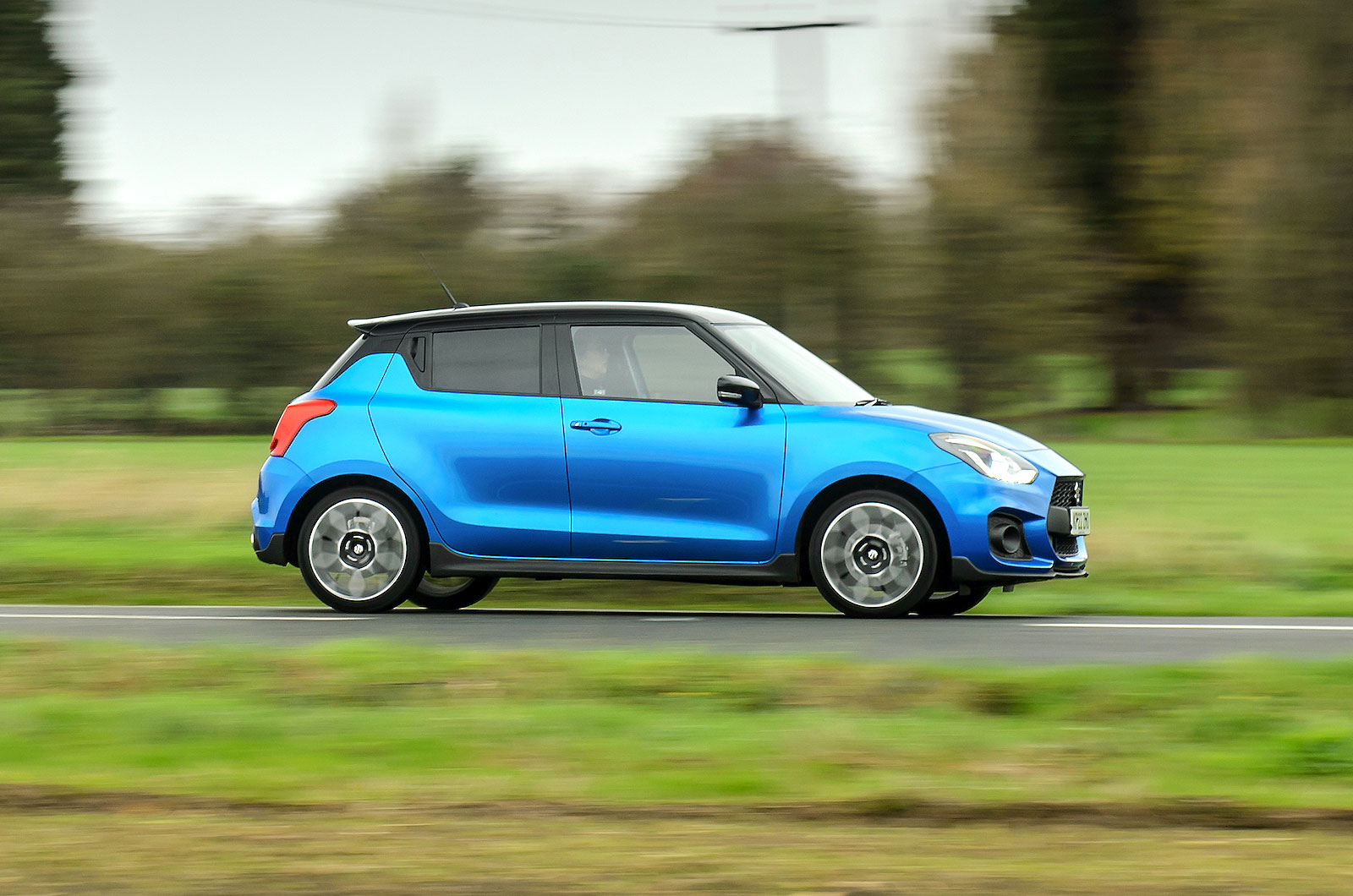 Blue Suzuki Swift Sport right driving