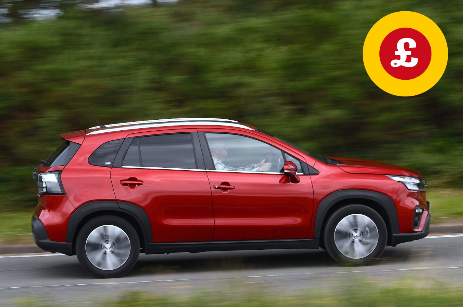 Suzuki S-Cross driving with Target Price logo