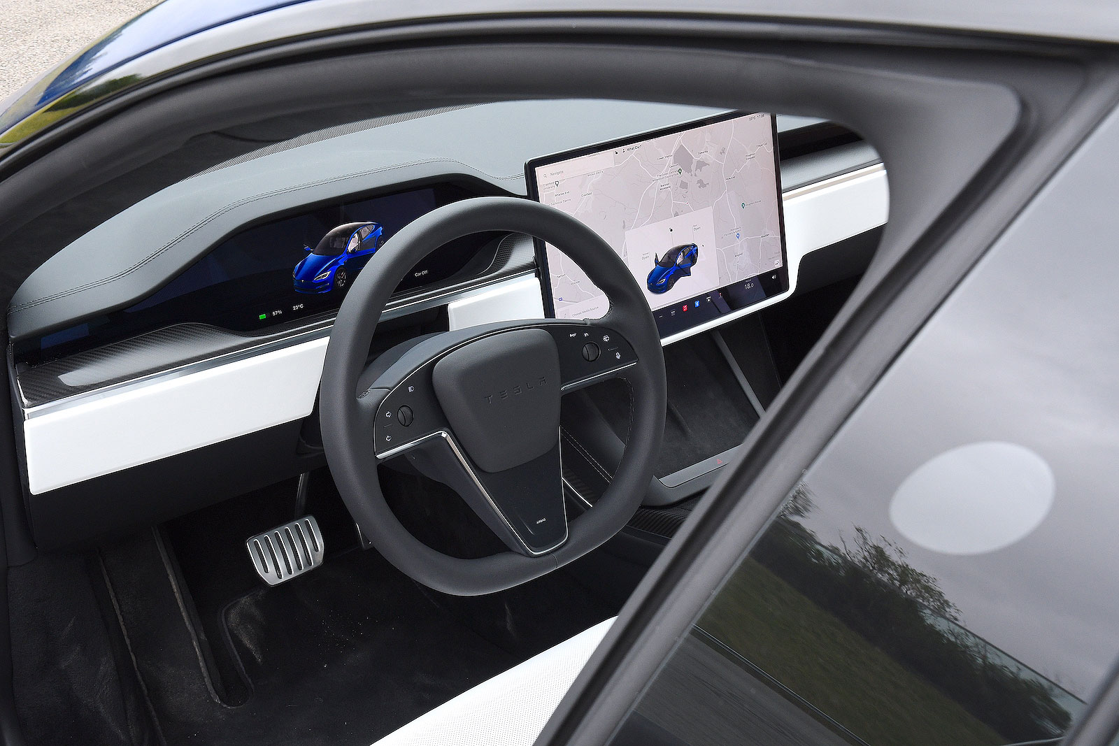 Tesla Model S interior dashboard
