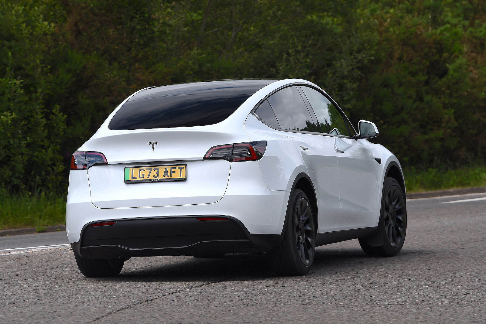 Tesla Model Y rear cornering