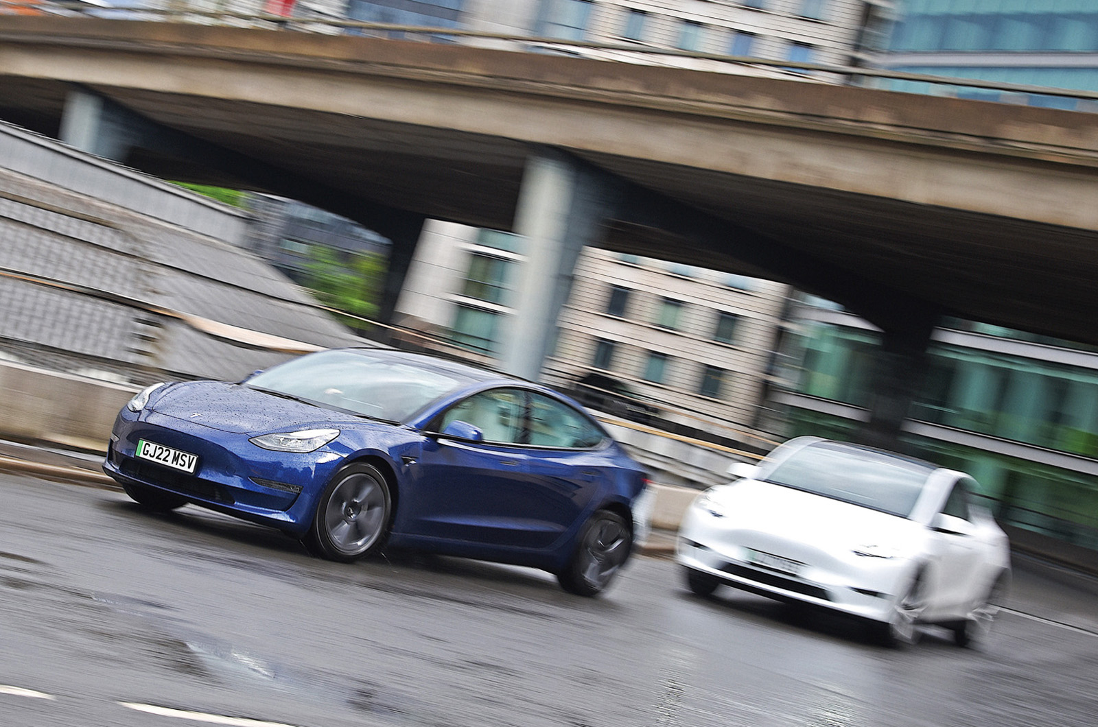 Tesla Model 3 and Tesla Model Y fronts