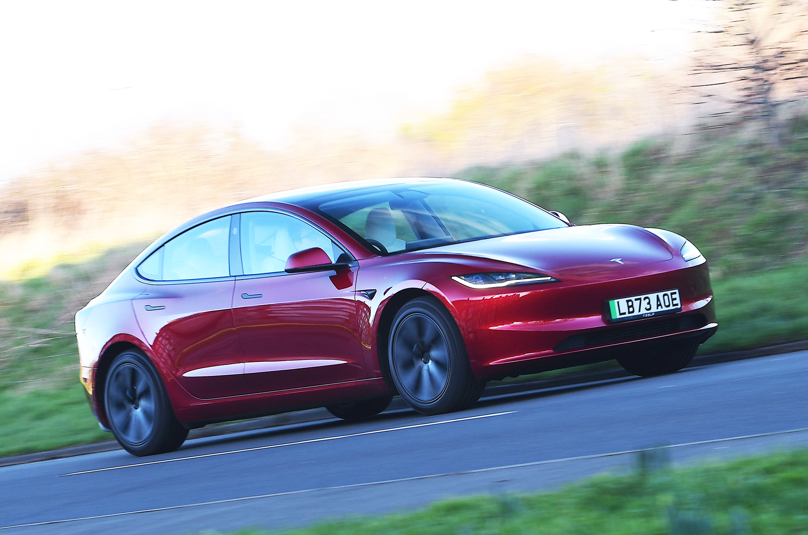 Tesla Model 3 front action