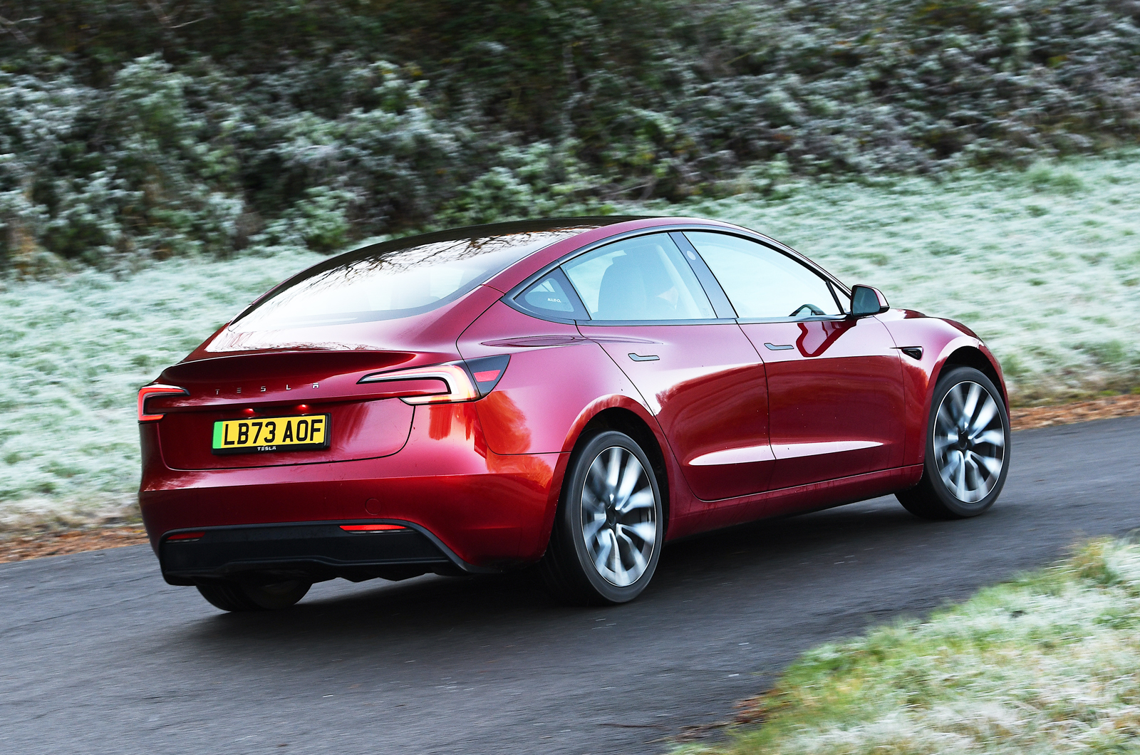 Tesla Model 3 rear cornering