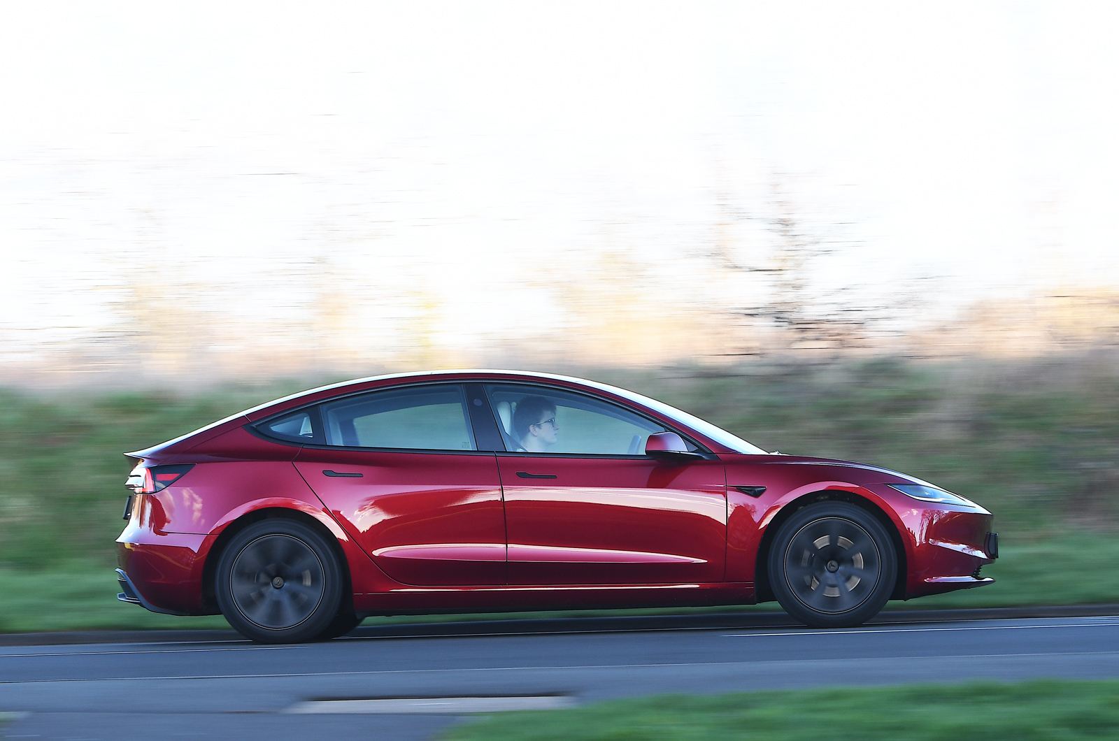 Tesla Model 3 side action