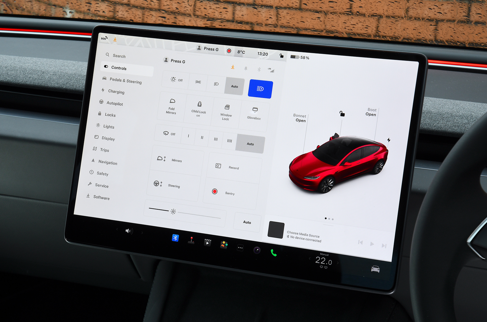 Tesla Model 3 touchscreen
