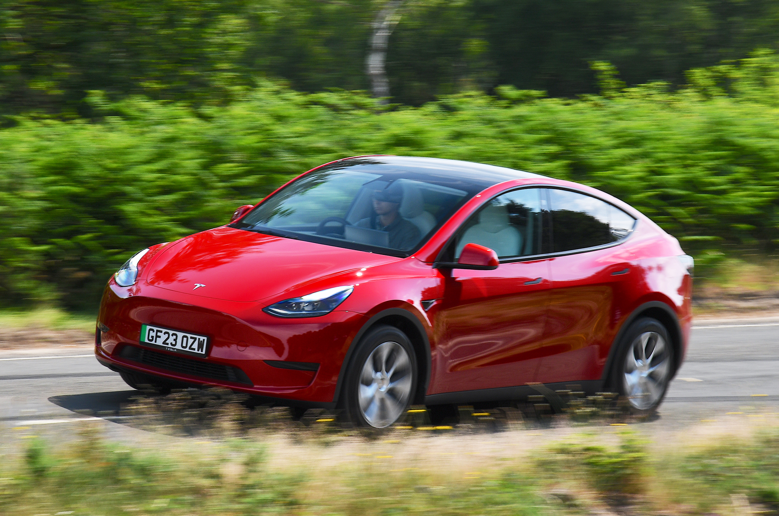 Tesla Model Y front action
