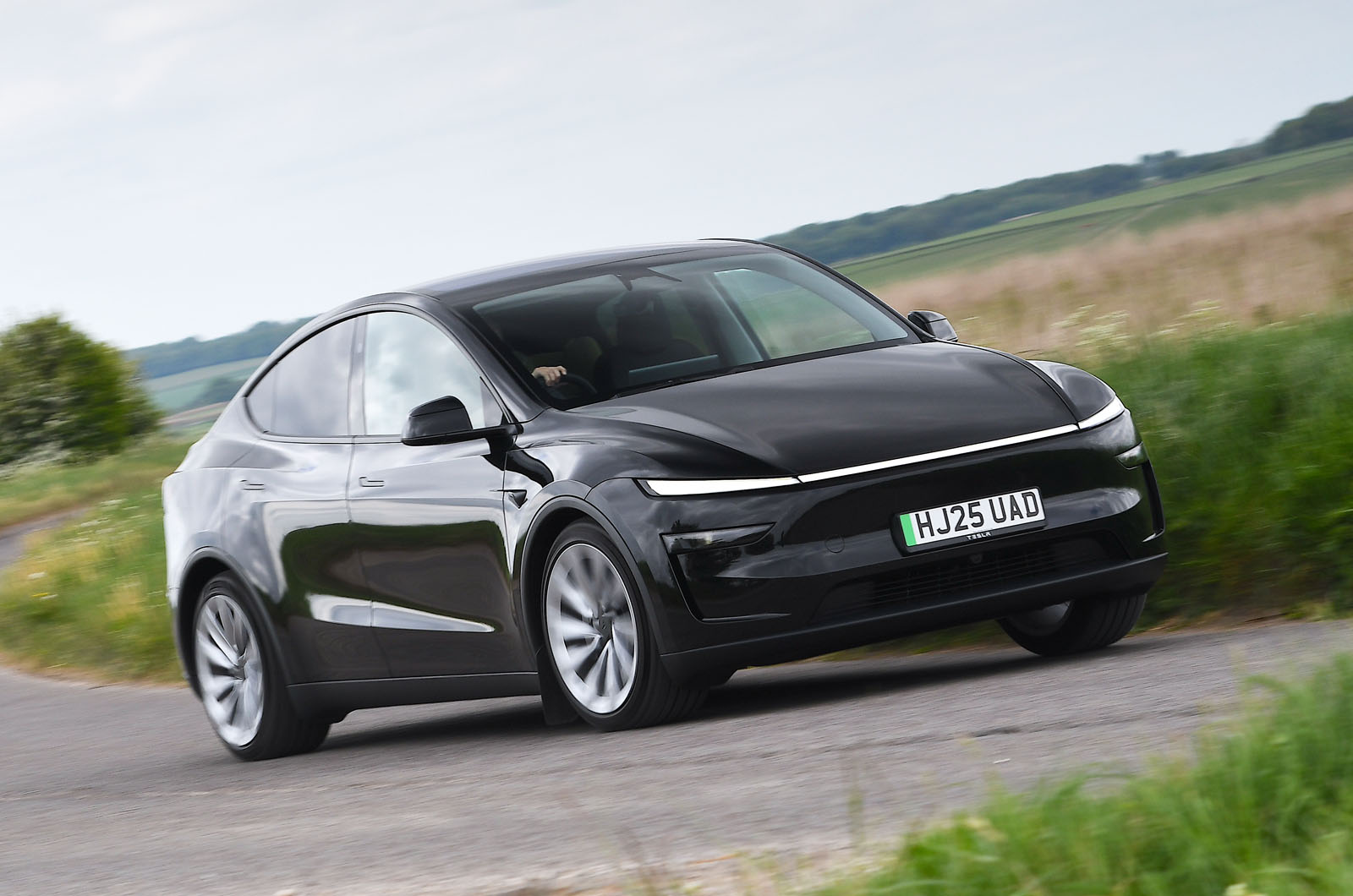 Tesla Model Y front cornering